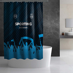 Шторка для душа Sporting legendary форма фанатов, цвет: 3D-принт — фото 2