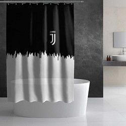 Шторка для душа Juventus белый огонь текстура, цвет: 3D-принт — фото 2