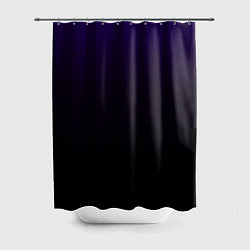 Шторка для ванной Фиолетово-чёрный тёмный градиент