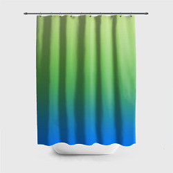 Шторка для ванной Градиент зелёно-голубой