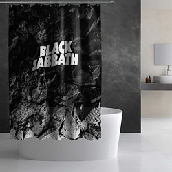 Шторка для душа Black Sabbath black graphite, цвет: 3D-принт — фото 2