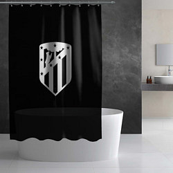 Шторка для душа Атлетико Мадрид белое лого фк, цвет: 3D-принт — фото 2