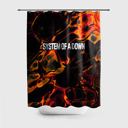 Шторка для ванной System of a Down red lava