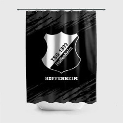 Шторка для душа Hoffenheim sport на темном фоне, цвет: 3D-принт