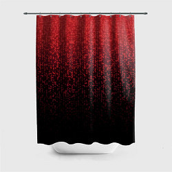 Шторка для ванной Градиент мозаика красно-чёрный