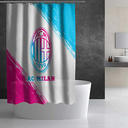 Шторка для душа AC Milan neon gradient style, цвет: 3D-принт — фото 2