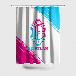 Шторка для ванной AC Milan neon gradient style