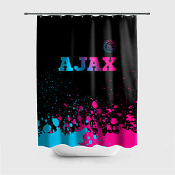 Шторка для душа Ajax - neon gradient посередине, цвет: 3D-принт