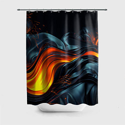 Шторка для ванной Волнистая темная материя
