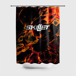 Шторка для душа Skillet red lava, цвет: 3D-принт