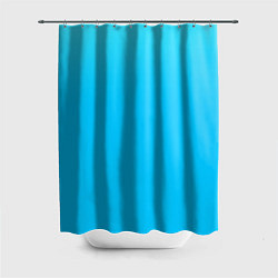 Шторка для душа Мягкий градиент ярко-голубой, цвет: 3D-принт
