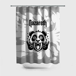 Шторка для ванной Nazareth рок панда на светлом фоне
