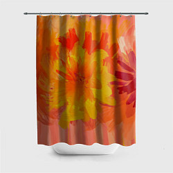 Шторка для душа Абстракция цветы мастихин, цвет: 3D-принт