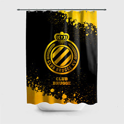 Шторка для душа Club Brugge - gold gradient, цвет: 3D-принт