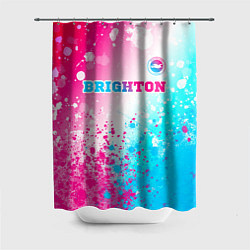 Шторка для ванной Brighton neon gradient style посередине