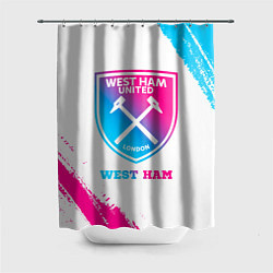 Шторка для ванной West Ham neon gradient style