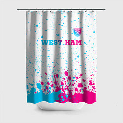 Шторка для ванной West Ham neon gradient style посередине