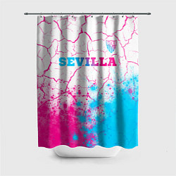 Шторка для душа Sevilla neon gradient style посередине, цвет: 3D-принт