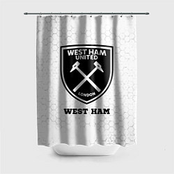 Шторка для ванной West Ham sport на светлом фоне