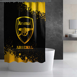 Шторка для душа Arsenal - gold gradient, цвет: 3D-принт — фото 2