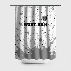 Шторка для ванной West Ham sport на светлом фоне посередине