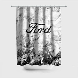 Шторка для душа Ford white graphite, цвет: 3D-принт