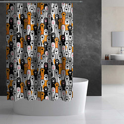 Шторка для душа Кошачьи лапы, цвет: 3D-принт — фото 2