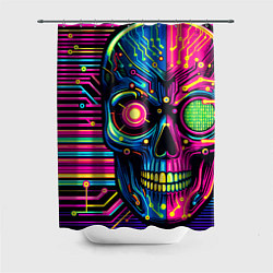 Шторка для ванной Pop art skull - ai art