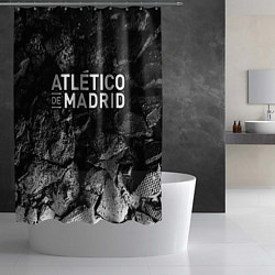 Шторка для душа Atletico Madrid black graphite, цвет: 3D-принт — фото 2