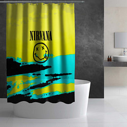 Шторка для душа Nirvana краски кислотные, цвет: 3D-принт — фото 2