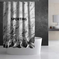 Шторка для душа Sporting white graphite, цвет: 3D-принт — фото 2