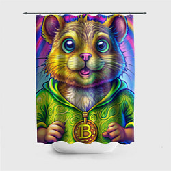 Шторка для ванной Хомяк и биткоин
