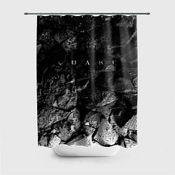 Шторка для душа Quake black graphite, цвет: 3D-принт