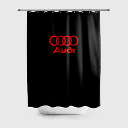 Шторка для душа Audi red logo, цвет: 3D-принт