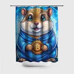 Шторка для душа Хомячок с криптой, цвет: 3D-принт
