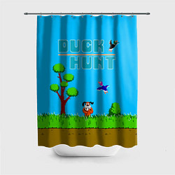 Шторка для душа Duck hunt dog, цвет: 3D-принт