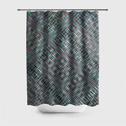 Шторка для душа Тёмный бирюзовый текстурированный, цвет: 3D-принт