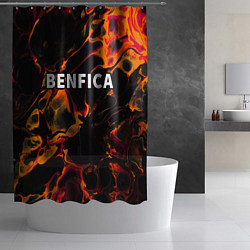 Шторка для душа Benfica red lava, цвет: 3D-принт — фото 2