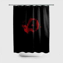 Шторка для ванной Left 4 Dead logo красный