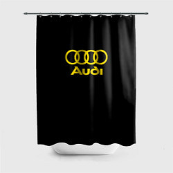 Шторка для ванной Audi logo yellow