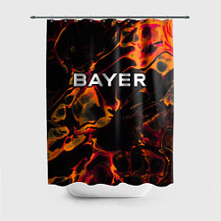 Шторка для душа Bayer 04 red lava, цвет: 3D-принт