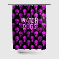 Шторка для ванной Watch dogs neon skull