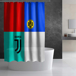 Шторка для душа Juventus x Borussia, цвет: 3D-принт — фото 2