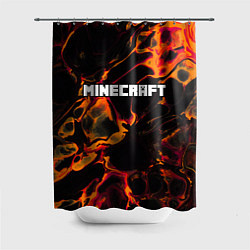 Шторка для ванной Minecraft red lava