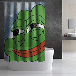 Шторка для душа Хитрый лягушонок пепе, цвет: 3D-принт — фото 2