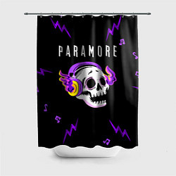 Шторка для ванной Paramore неоновый череп