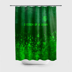 Шторка для ванной System of a Down - green gradient посередине