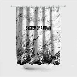 Шторка для ванной System of a Down white graphite