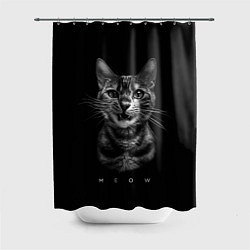 Шторка для ванной Cat meow black and white - big picture