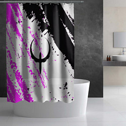 Шторка для душа Quake краски неон, цвет: 3D-принт — фото 2